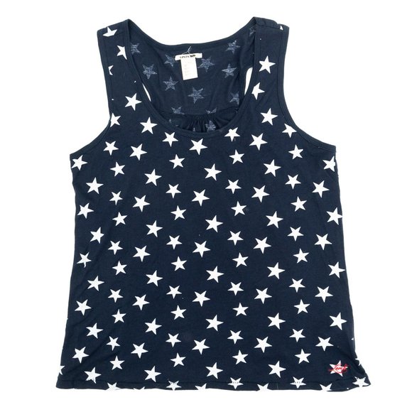 Levi's Tank Top Shirt All Over Print Stars Blue XL - Picture 1 of 12